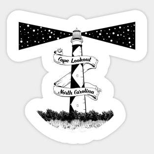 Cape lookout Lightouse Sticker